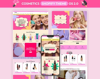 Beauty Shopify Theme, Skincare Store Template, Cosmetic Website Design, Clean Beauty Ecommerce, Wellness Shopify Theme