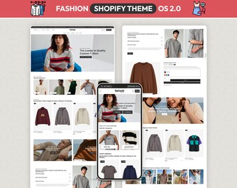 Fashion Shopify Theme, Clothing Store Template, Boutique Website Design, Apparel Ecommerce, Modern Fashion Brand Store