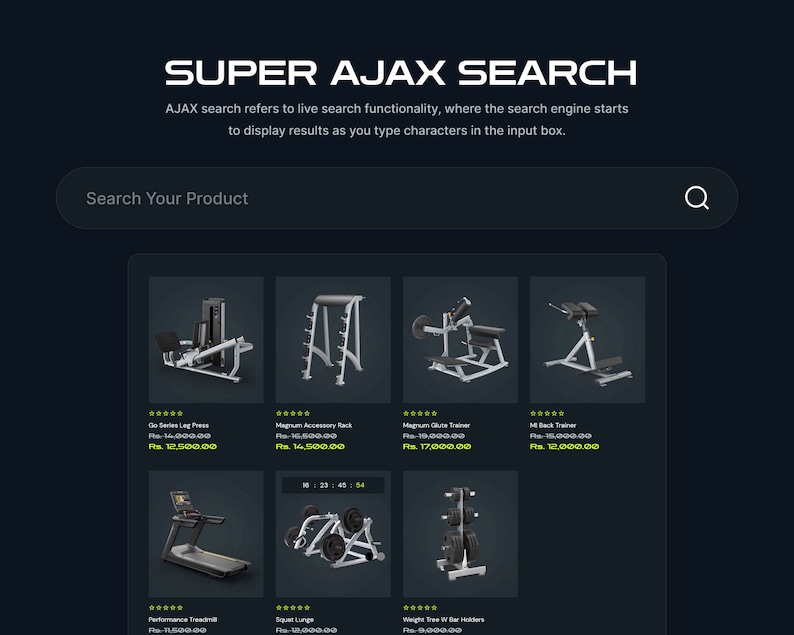 Gym Equipment Ecommerce Website with Advanced Product Filters