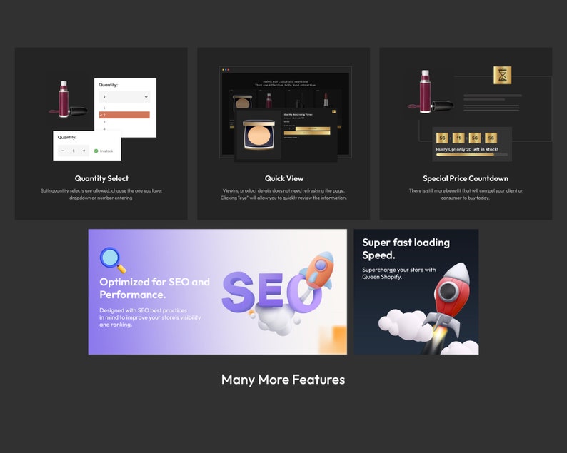 SEO Optimized Beauty Shopify Theme Features Overview