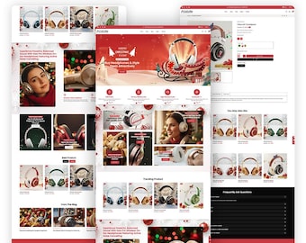 Christmas Tree Shopify Theme, Holiday Decor Store Template, Festive Gift Shop Design, Seasonal Ecommerce Website