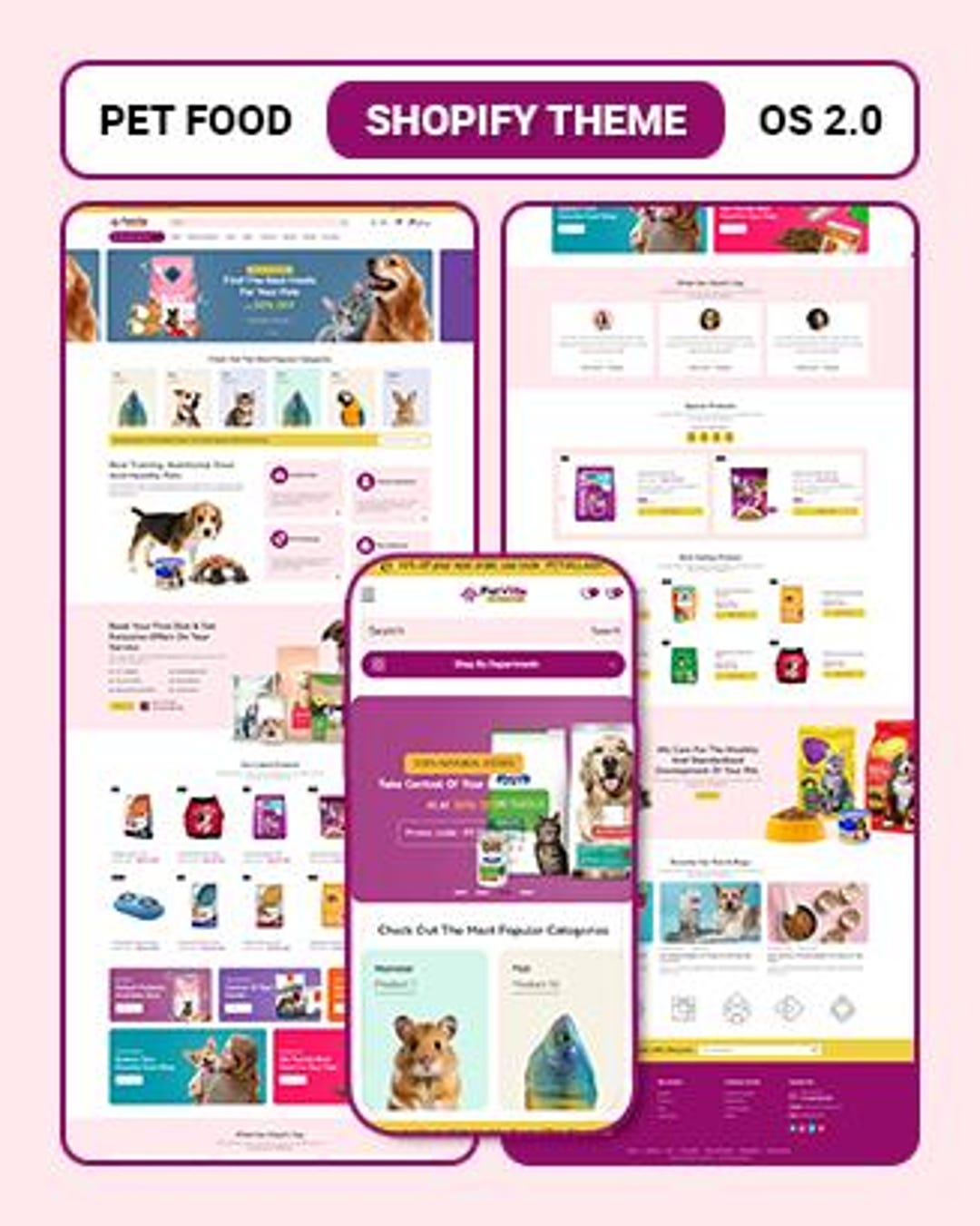 Pet Supplies Shopify Theme, Pet Food Store Template, Dog & Cat Shop ...