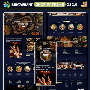 Restaurant Shopify Theme | Food Delivery Website Template | Modern Restaurant Shopify Design | Minimalist Cafe & Food Store