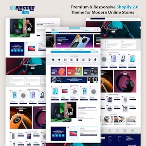 Tema Shopify Eletrônicos | Modelo de Loja de Gadgets Definitivo | Design de E-commerce de Tecnologia Moderna | Loja Online Responsiva
