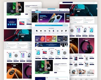 Electronics Shopify Theme, Tech Store Template, Gadget Ecommerce Website, Mobile Accessories Store Design, Modern Electronics Website
