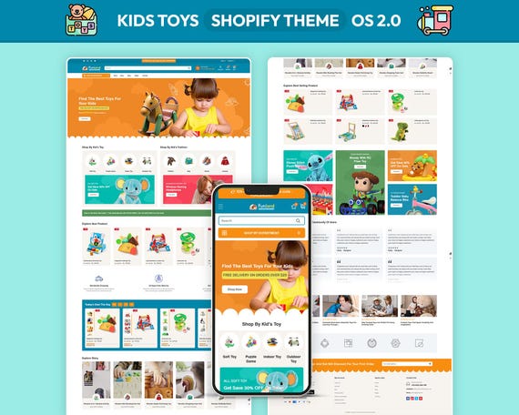 Kids Toy Store Shopify Theme Minimal Website Template Modern