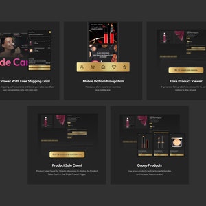 Cosmetic Product Page with Product Gallery and Variants