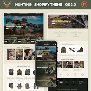 Tactical Gear Shopify Theme, Hunting & Outdoor Store Template, Adventure Shopify Website, Modern Outdoor Ecommerce