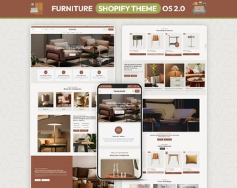 Minimalist Furniture Shopify Theme, Home Decor Website Template, Modern Interior Design Shopify Theme, Stylish Furniture Ecommerce Store