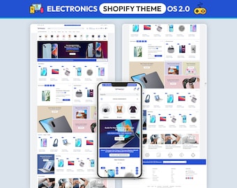 Electronics Shopify Theme, Tech Store Template, Gadget Shop Website, Mobile Accessories Store Design, Shopify OS 2.0