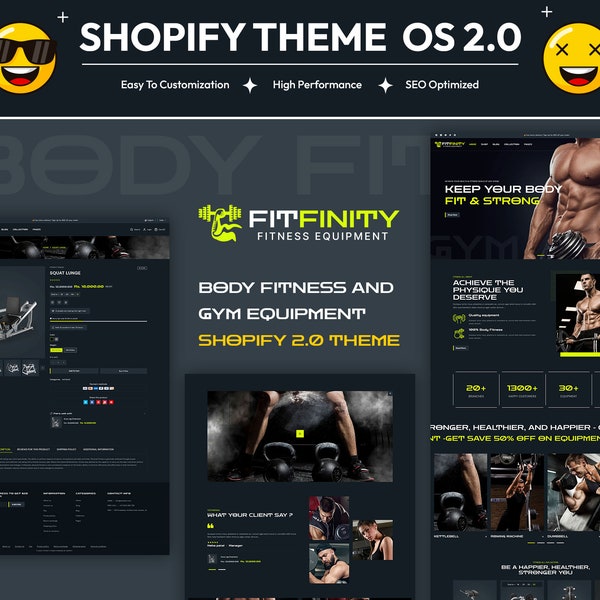 Fitness Equipment Theme | Sports Clothing Multipurpose Responsive Shopify Theme 2.0 | Fitness Website Template | Fitness Website Template