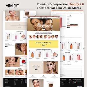 Beauty Shopify Theme | Luxe Skincare Store Template | Elegant Cosmetics Ecommerce Design | Customizable Beauty Theme | Modern Shopify Theme