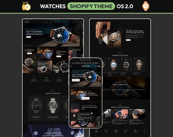 Minimalist Watch Shopify Theme: Black Website