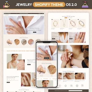 Jewelry Shopify Theme | Minimalist Website Template | Modern Jewelry Store Design