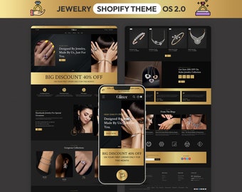 Jewelry Shopify Theme | Luxury Jewelry and Accessories Store | Fine Jewelry Ecommerce | Boutique Jewelry Brand | Modern Shopify 2.0 Theme