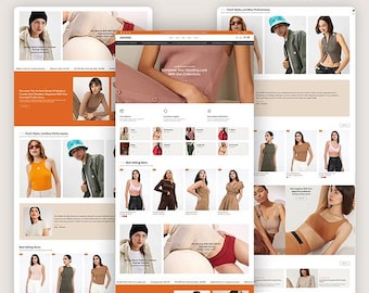 Women's Fashion Shopify Theme, Elegant Boutique Clothing Store, Modern Apparel Website, Stylish Women's Clothing Shopify Template