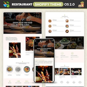 Restaurant Shopify Theme | Modern Food Store Template | Cafe & Restaurant Shopify Website | Food Ecommerce Store | Stylish Dining Store
