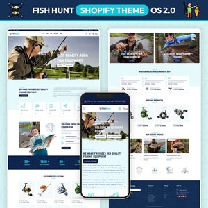 Angelzubehör Shopilly Theme | Waffen Ausrüstung Shopilly Theme | Angel Shopkette Theme | Minimale Shopilly Website | Dein Shop Theme