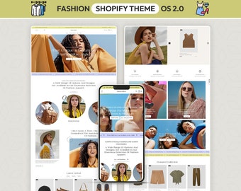 Minimal Fashion Shopify Theme, Clothing Store Template, Apparel Shopify Website, Boutique Shopify Theme, Modern Clothing Ecommerce