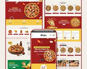 Restaurant Shopify Theme, Cafe Website Template, Food Store Design, Bakery Shopify Theme, Food Delivery Website, Shopify Template
