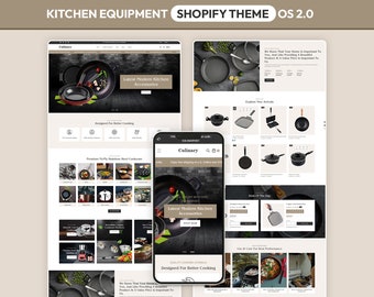 Kitchen Equipment Shopify Theme, Minimalist Home Appliances Website, Modern Kitchen Store Template, Stylish Appliance Shopify Theme