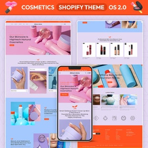 May include: A website homepage for a cosmetics company called Gilrsible. The website features images of various skincare and beauty products, including creams, serums, and lipsticks. The website also includes text that highlights the company's commitment to high-tech natural cosmetics.