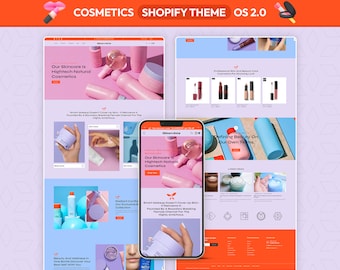 Beauty Shopify Theme, Skincare Store Template, Cosmetic Website Design, Modern Beauty Ecommerce