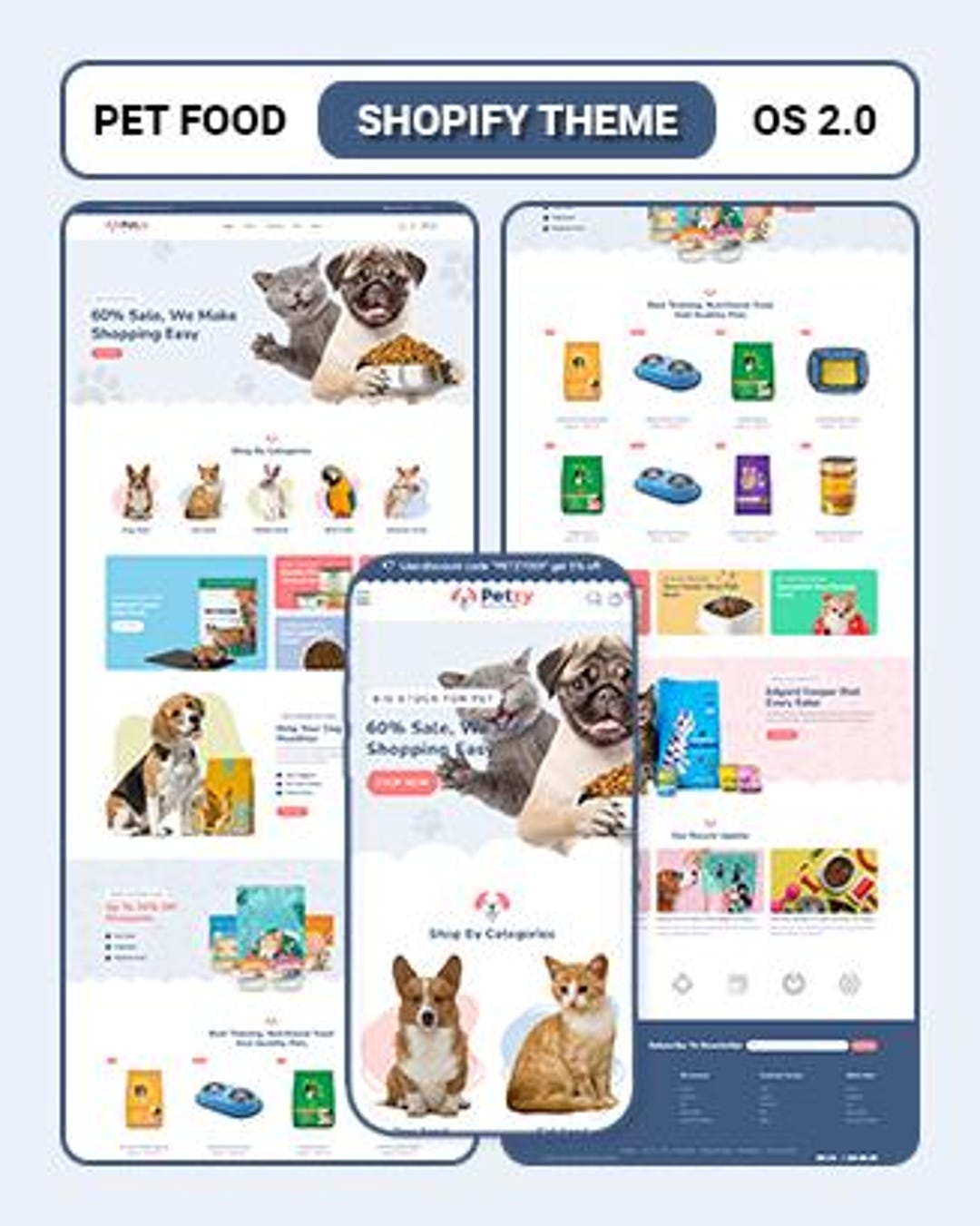 Pet Store Shopify Theme, Pet Supplies Website Template, Dog & Cat Shop ...