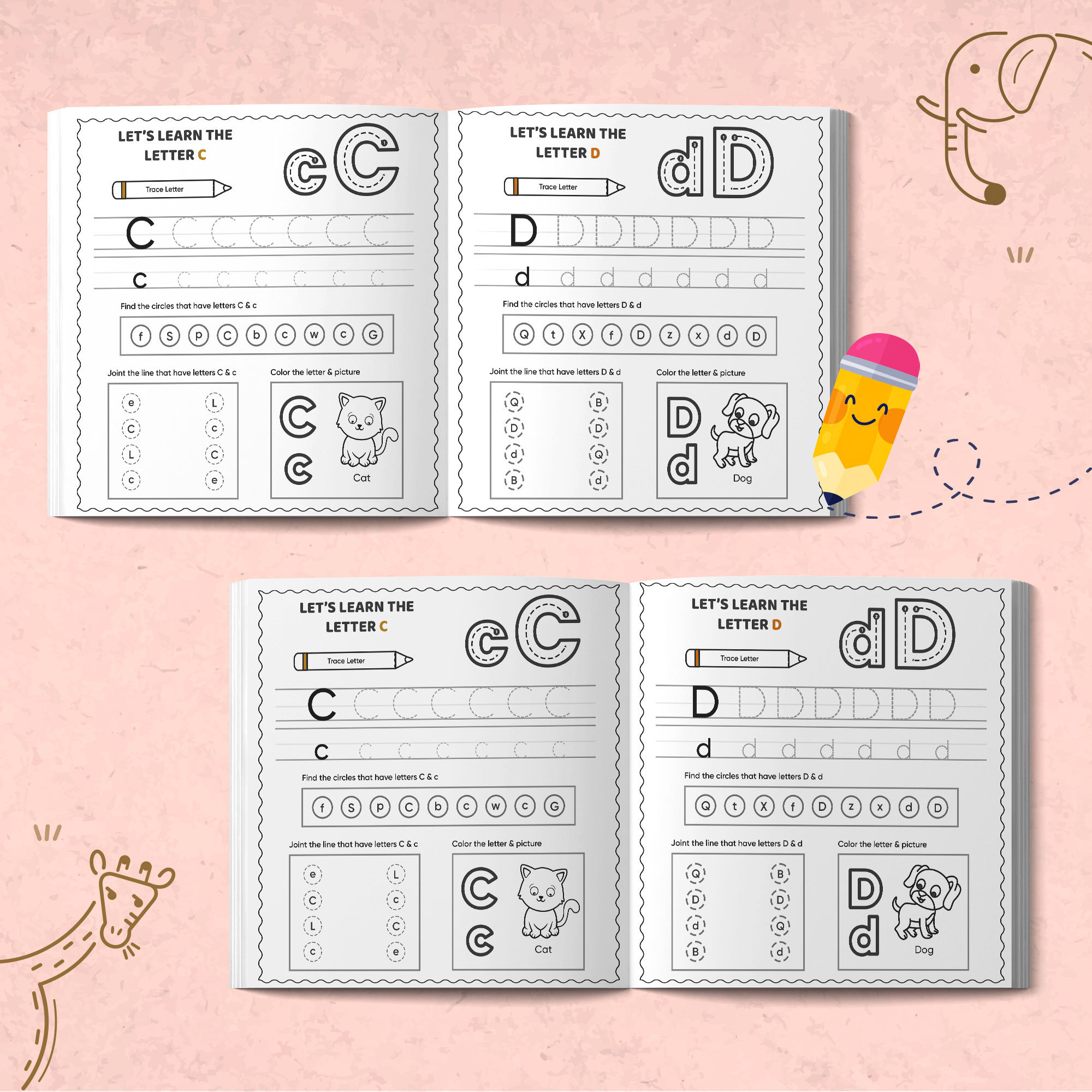 Instant Download Alphabet, Letter of the Day Worksheets, A to Z ...