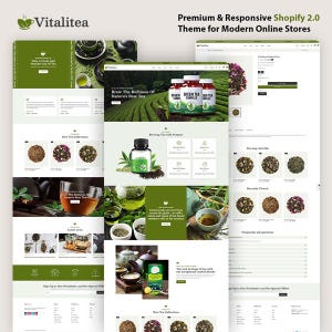 Tema Tea Shopify | Modelo de loja de infusões de ervas perfeito | Design de e-commerce de bebidas premium | Loja de chá online moderna