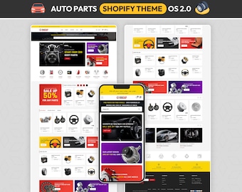 Auto Parts Shopify Theme, Car Accessories Store Template, Automotive Website Design, Vehicle Parts Ecommerce Theme, Shopify OS 2.0