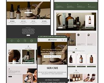 Skincare Shopify Theme, Beauty Store Template, Cosmetic Website Design, Clean Beauty Ecommerce Theme, Wellness Shopify Store