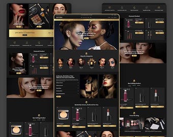 Beauty Shopify Theme, Cosmetics Store Template, Skincare Website Design, Makeup Ecommerce Theme, Shopify OS 2.0