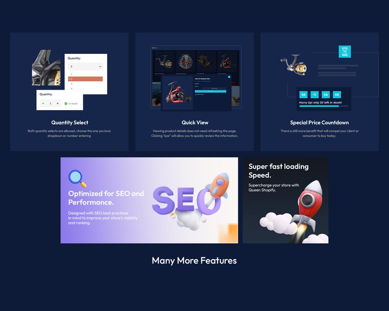 SEO optimized Shopify theme for fishing and outdoor retailers