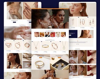 Jewelry Shopify Theme, Accessories Store Template, Luxury Jewelry Website Design, Modern Ecommerce Shopify Theme