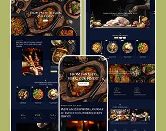 Restaurant Shopify Theme, Food Delivery Website Template, Cafe Store Design, Online Food Ordering Theme