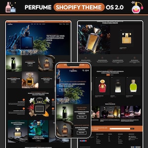 Luxury Perfume Shopify Theme, Fragrance Store Template, Beauty Ecommerce Design, Skincare Website, Cosmetic Shop
