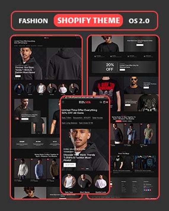 Fashion Shopify Theme, Clothing Store Template, Boutique Website Design, Modern Apparel Store OS 2.0