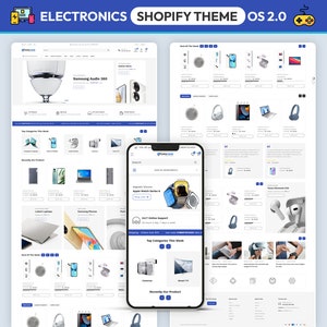 Może przedstawiać: Zrzut ekranu sklepu internetowego sprzedającego elektronikę. Strona internetowa oferuje różnorodne produkty, w tym słuchawki, smartwatche, laptopy i aparaty fotograficzne. Strona internetowa została zaprojektowana w nowoczesnym i czystym stylu, a nawigacja jest łatwa. Strona internetowa zawiera również pasek wyszukiwania, koszyk i sekcję obsługi klienta.