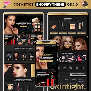 Cosmetics Shopify Theme: Minimal Beauty eCommerce Template