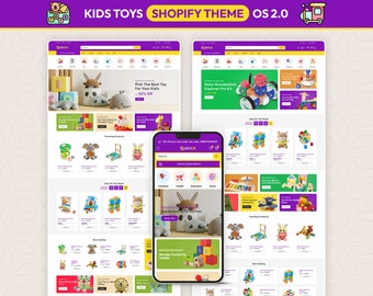 Kids Toy Shopify Theme, Toy Store Template, Children's Ecommerce Website, Baby Store Design, Shopify OS 2.0 Theme