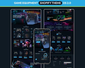 Gaming Shopify Theme, Electronics Store Template, Tech Accessories Website, Gadget Ecommerce Design, Gaming Store Shopify Theme