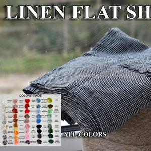 Linen FLAT SHEET - bed sheet linen bedding, FLAT france linen, sheet set, france linen sheet, linenflat sheet, bed sheets queen Handmade