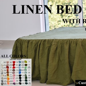 FALDA DE LINO PERSONALIZADA falda de cama falda de cama queen ropa de cama falda de cama de lino falda de cama queen ropa de cama falda de cama con volantes falda de cama queen