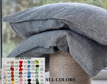 Linen pillow case Softened linen bedding Pre washed linen pillowcase Queen King sizes body pillow cover Super Soft Standard Queen King