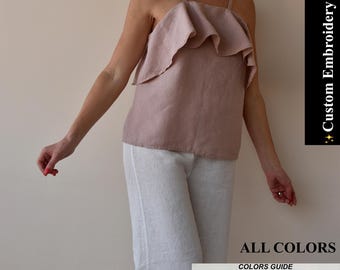 Linen TOP woman / linen shirt linen top/ woman clothing / linen t-shirt woman / linen clothing/ linen blouse Valentine's Day