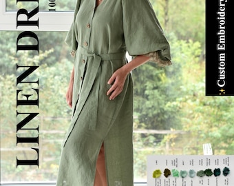 LINEN DRESS, cocktail dress, black dress, pink dress, linen dress, wide dress, oversize dress, loose, winter linen dress