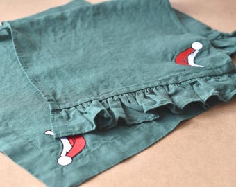 Christmas Linen Napkins – Washed Organic Linen Dinner Napkins, Soft Linen Table Napkins, Gift