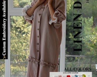LINEN DRESS, cocktail dress, black dress, pink dress, linen dress, wide dress, oversize dress, loose, winter linen dress