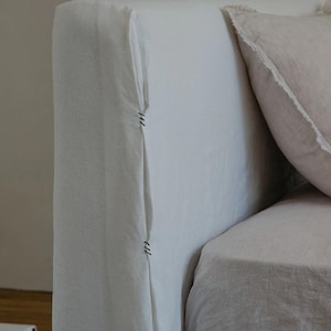Linen Headboard Custom size. Headboard Slipcover. Custom size Foot board cover. Custom Made Linen Head board cover. All colors. All size.